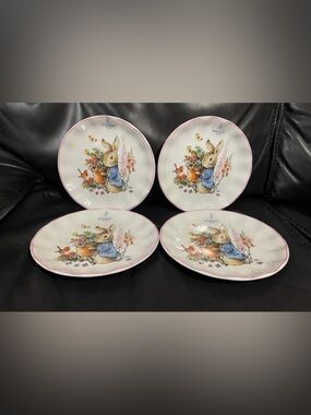 Easter Beatrix Potter Peter Rabbit Salad Plates, Set of 4